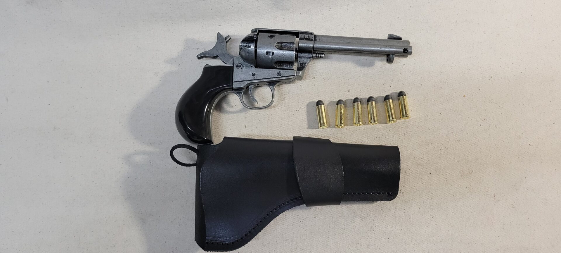 Steampunk 1877M Colt Thunderer Non-Firing Replica W/ Black Holster