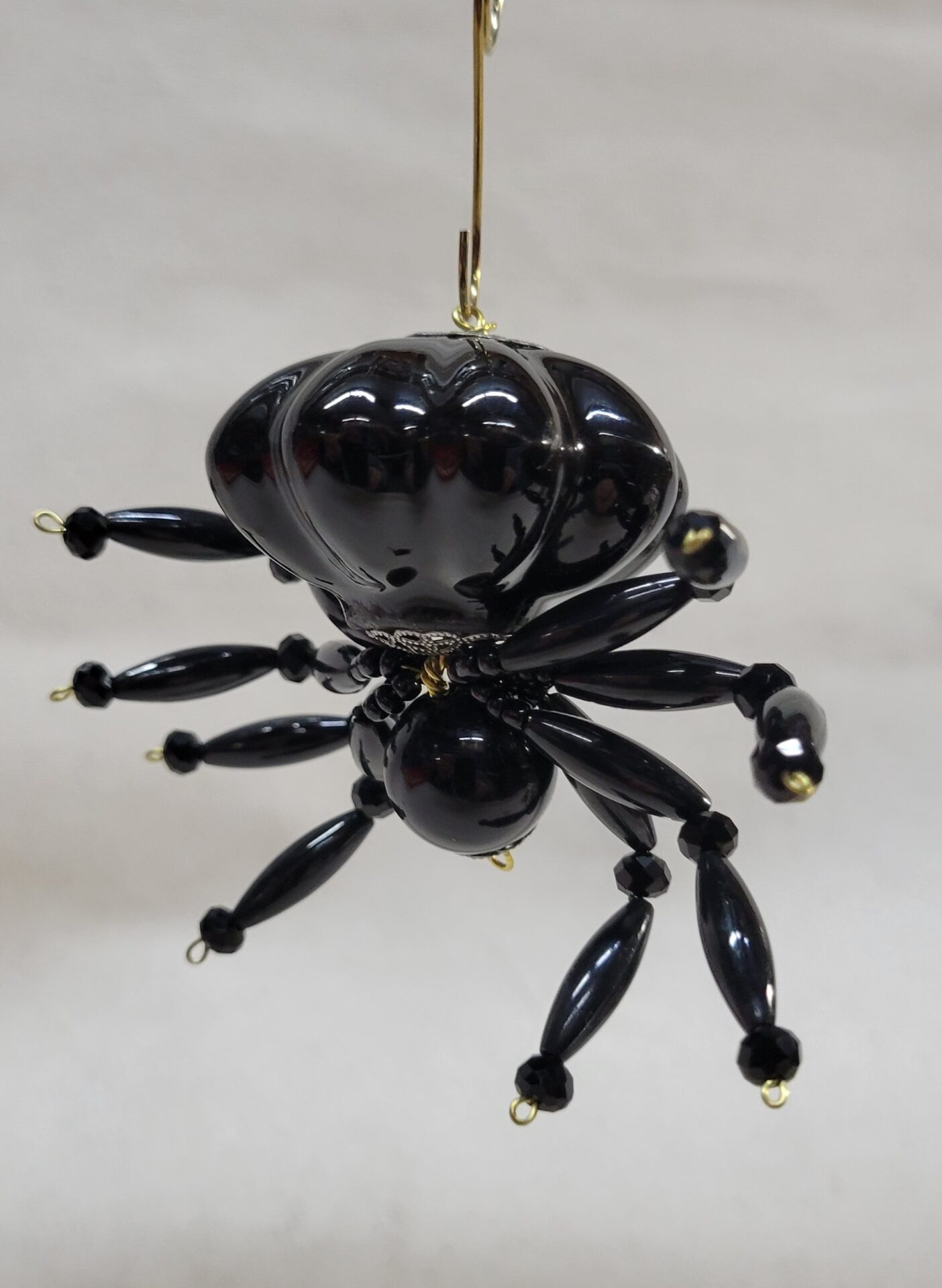 Extra Large Steampunk Black Ceramic Drawer Pull Spider
